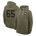 NY.Giants #65 Francis Mauigoa Player Olive Salute to Service Pullover Hoodies Limited Odoa Stitched Jerseys