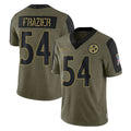 P.Steelers #54 Zach Frazier Player Olive Salute To Service Limited Game Odoa Stitched Jerseys