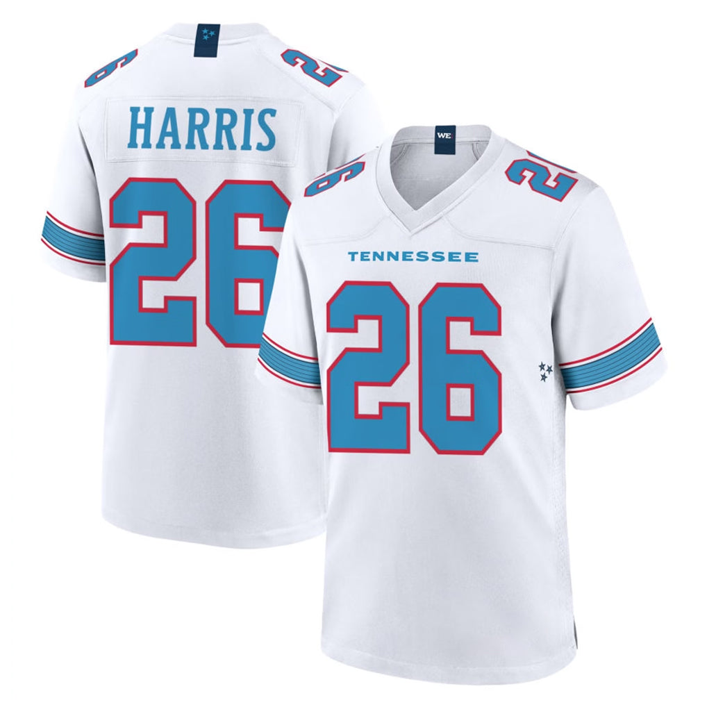 T.Titans #26 Marcus Harris Player White 2026 Game Home Odoa Stitched Jerseys