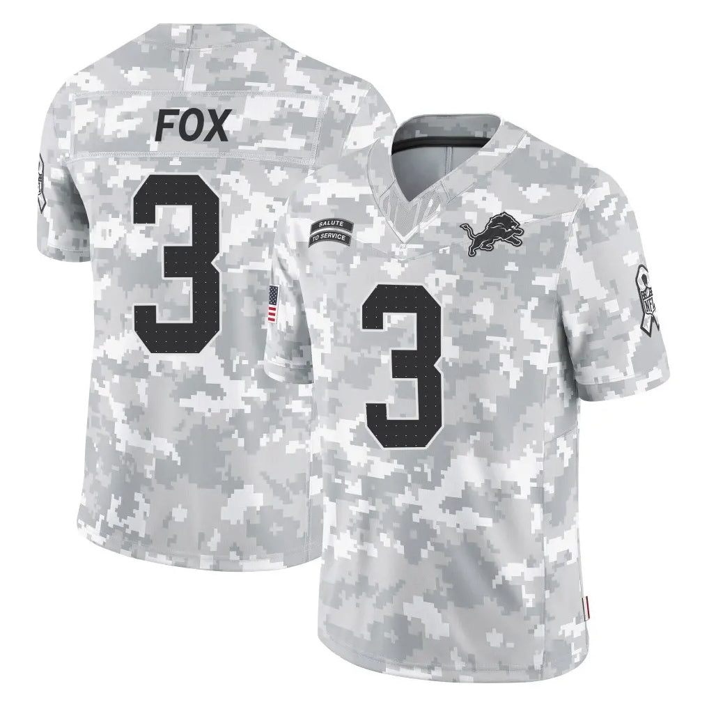 D.Lions #3 Jack Fox Player Arctic Camo Salute To Service Limited Odoa Stitched Jerseys