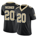 NO.Saints #20 Pete Werner Player Black Limited Vapor F.U.S.E. Home Game Odoa Stitched Jerseys