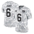 NY.Giants #6 Jaxson Dart Player Arctic Camo Salute To Service Limited Game Odoa Stitched Jerseys