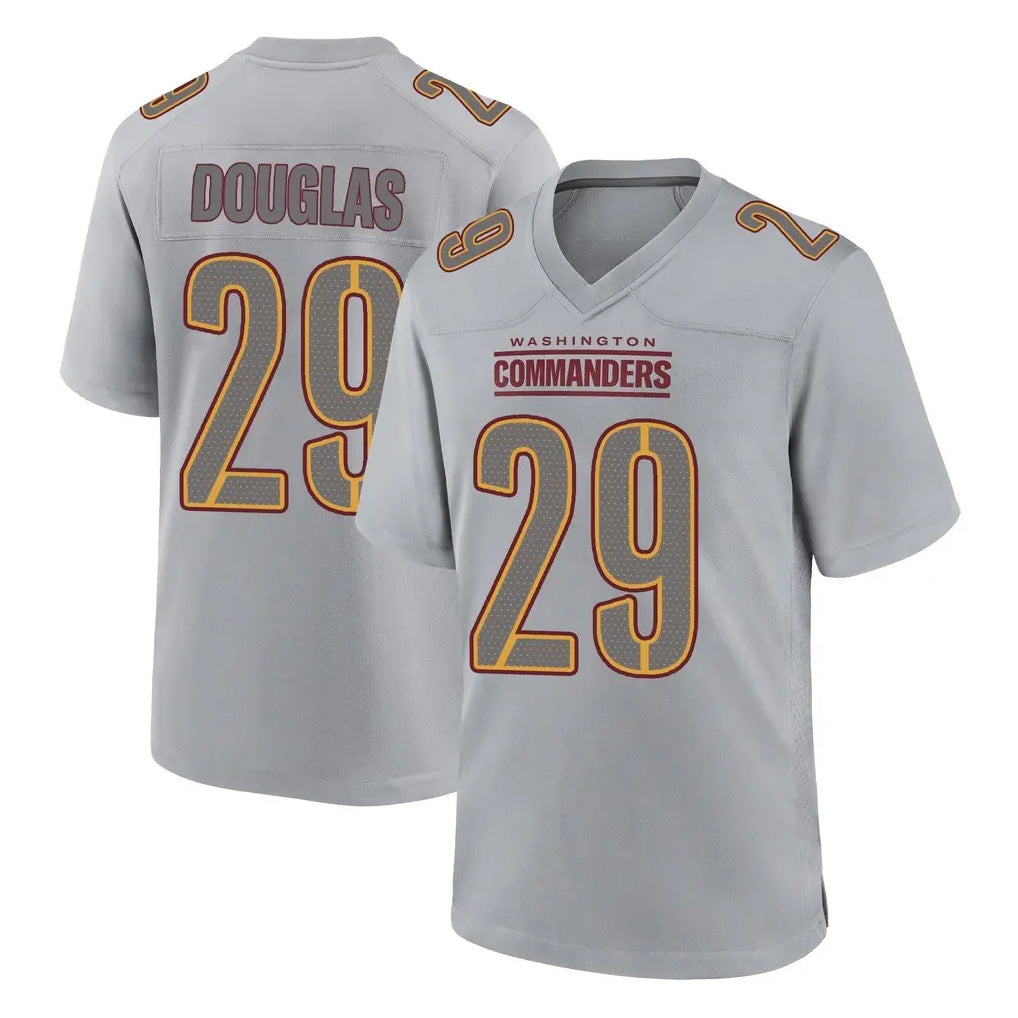 W.Commanders #29 Rasul Douglas Player Gray Atmosphere Fashion Home Game Odoa Stitched Jerseys