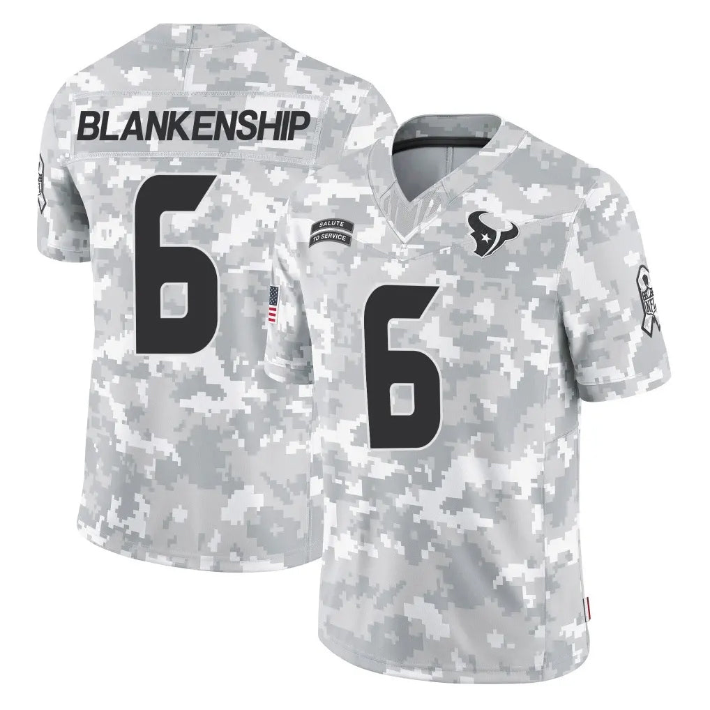 H.Texans #6 Reed Blankenship Player Arctic Camo Salute To Service Limited Game Odoa Stitched Jerseys