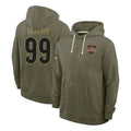 C.Bengals #99 Myles Murphy Player Olive Salute to Service Pullover Hoodies Limited Odoa Stitched Jerseys