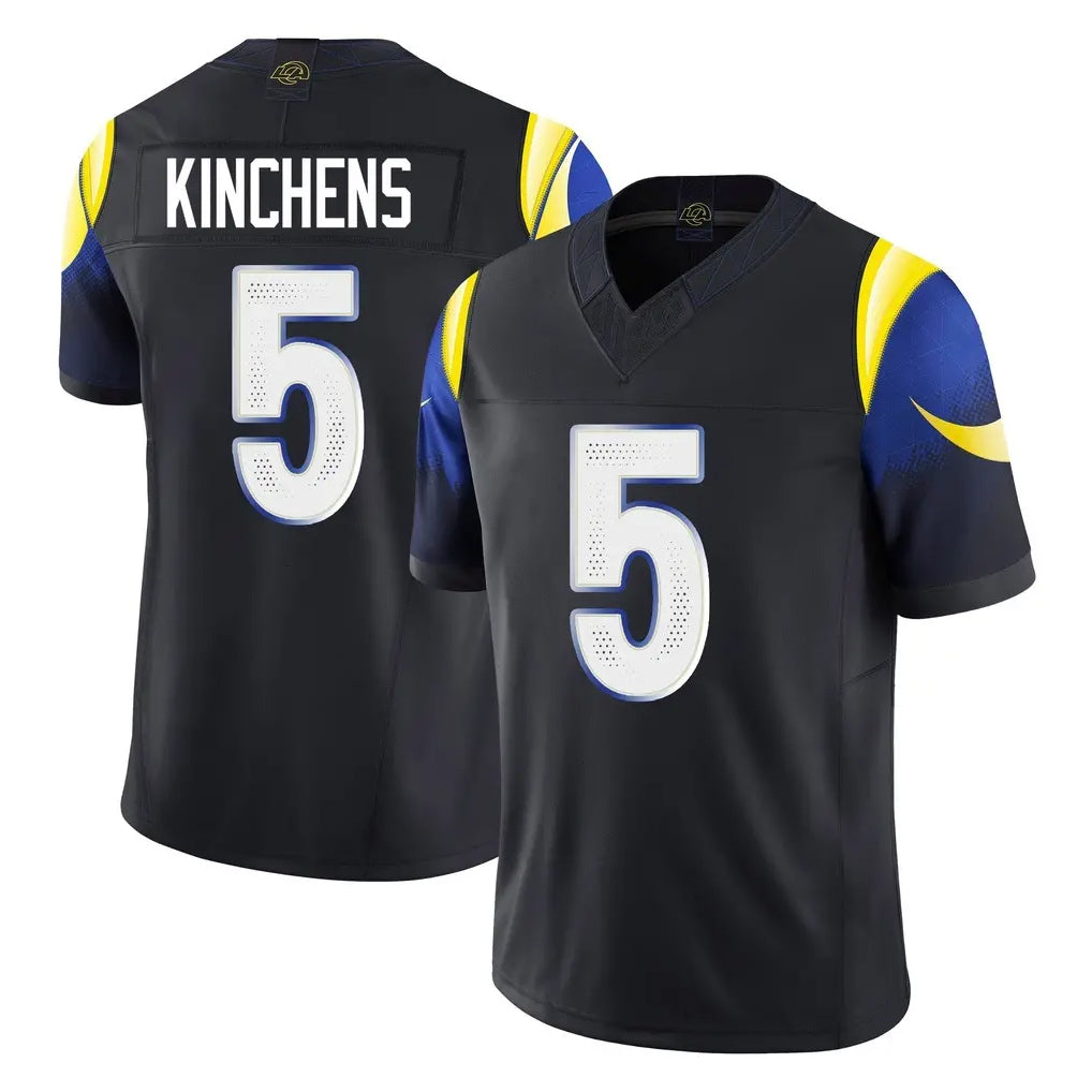 LA.Rams #5 Kamren Kinchens Player Black Midnight Rivalries Collection Limited Home Game Odoa Stitched Jerseys
