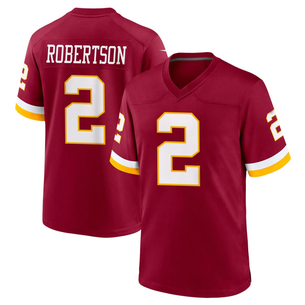W.Commanders #2 Amik Robertson Player Burgundy Game Home Odoa Stitched Jerseys