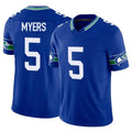 S.Seahawks #5 Jason Myers Player Royal Limited Throwback Vapor F.U.S.E. Home Game Odoa Stitched Jerseys
