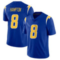 LA.Chargers #8 Omarion Hampton Player Royal Limited Vapor Home Game Odoa Stitched Jerseys