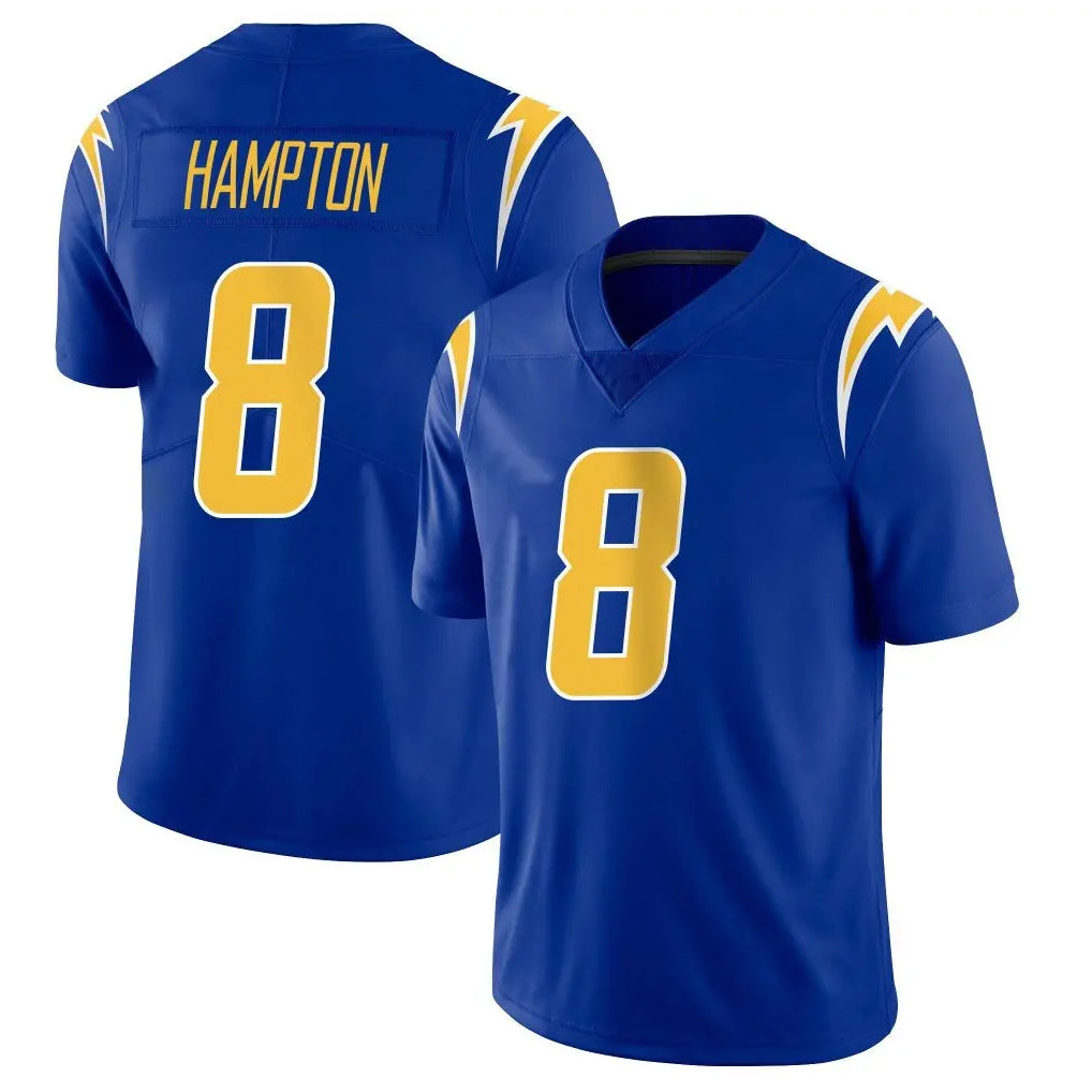 LA.Chargers #8 Omarion Hampton Player Royal Limited Vapor Home Game Odoa Stitched Jerseys