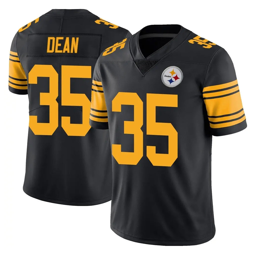 P.Steelers #35 Jamel Dean Player Black Limited Color Rush Home Game Odoa Stitched Jerseys