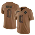 NY.Giants #0 Brian Burns Player Brown Salute To Service Limited Odoa Stitched Jerseys