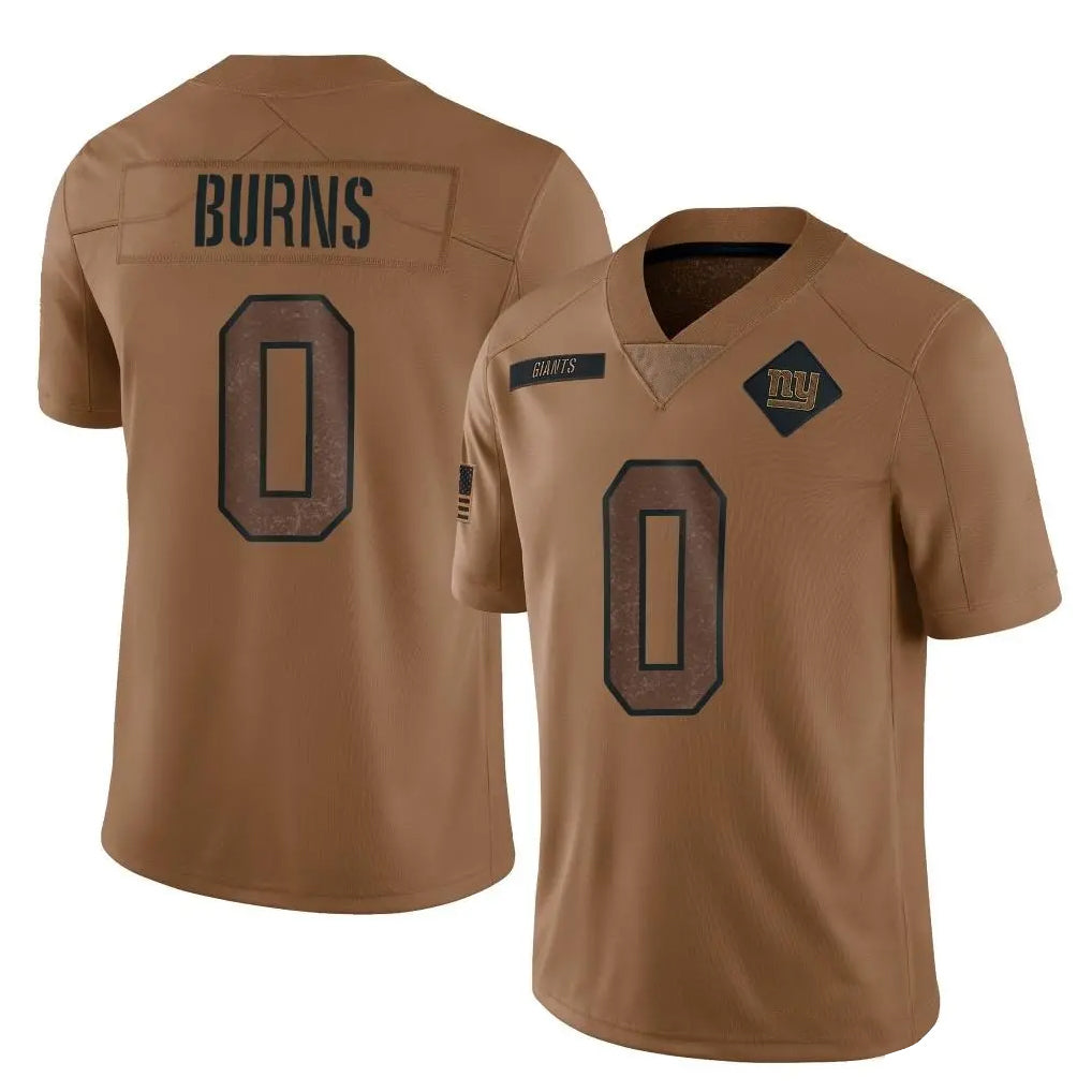 NY.Giants #0 Brian Burns Player Brown Salute To Service Limited Odoa Stitched Jerseys
