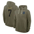 IN.Colts #7 Charvarius Ward Sr. Player Olive Salute to Service Pullover Hoodies Limited Odoa Stitched Jerseys