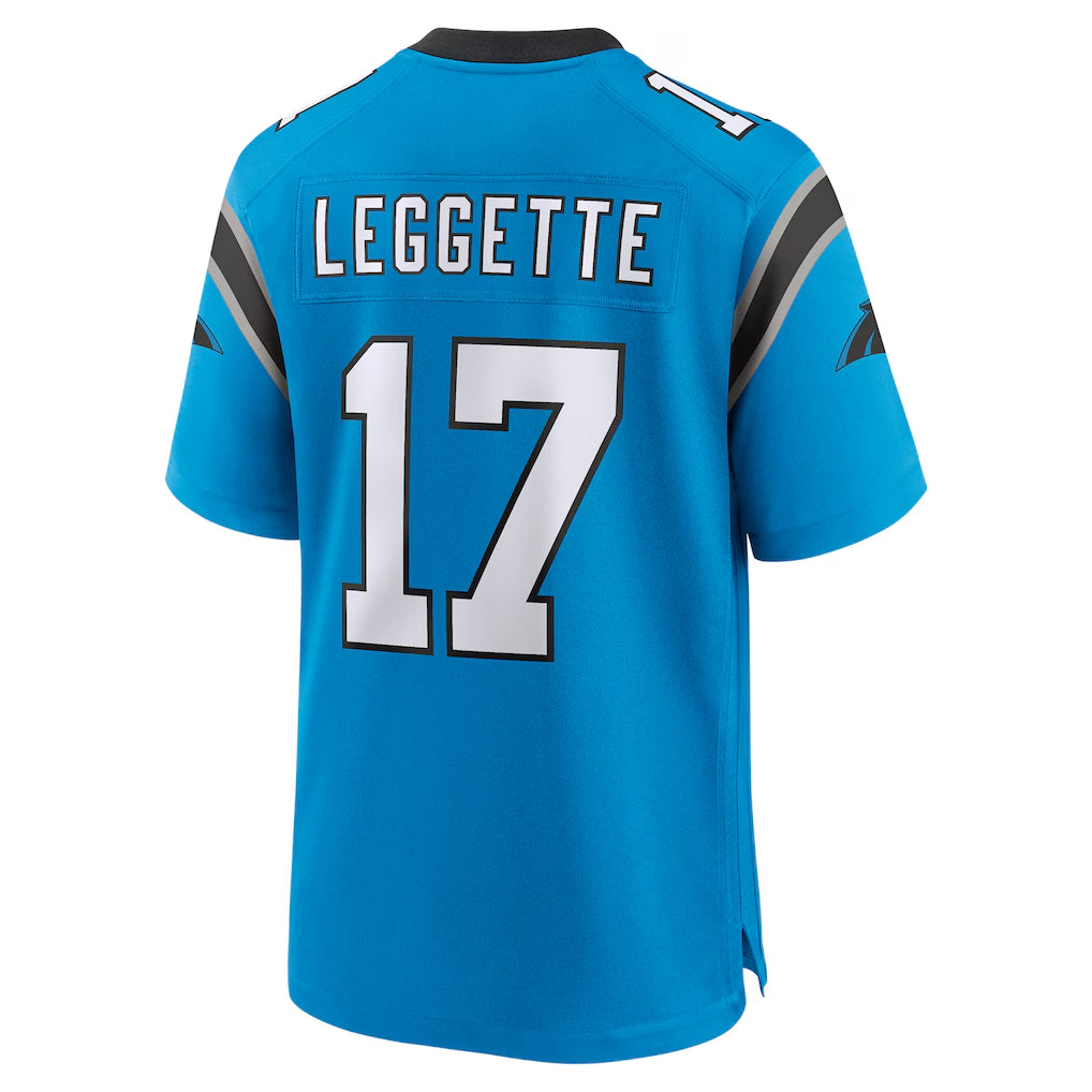 C.Panthers #17 Xavier Legette Player Blue Home Game Odoa Stitched Jerseys