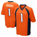 D.Broncos #1 Evan Engram Player Orange Color Home Game Odoa Stitched Jerseys