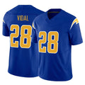 LA.Chargers #28 Kimani Vidal Player Royal Limited Vapor F.U.S.E. Home Game Odoa Stitched Jerseys