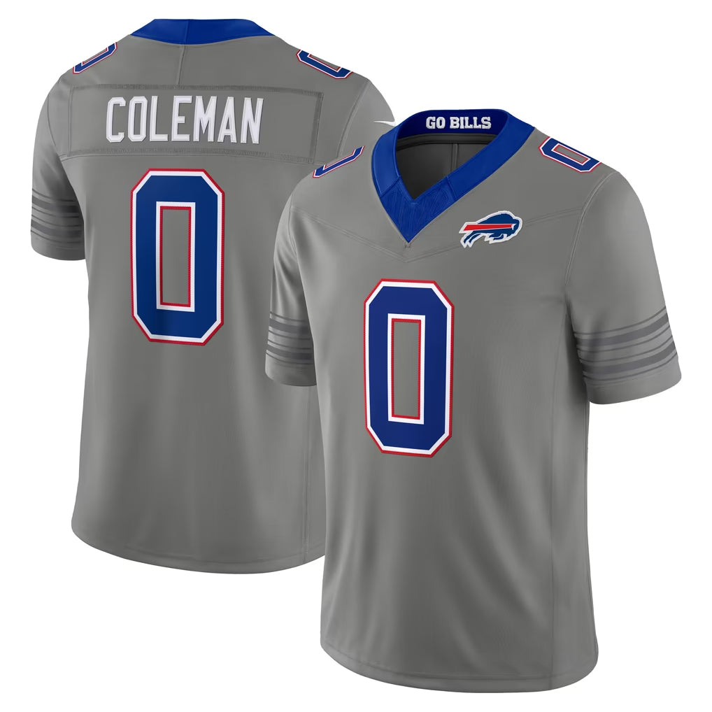 B.Bills #0 Keon Coleman Player Gray Limited Nickel City Home Game Odoa Stitched Jerseys