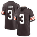 C.Browns #3 Jerry Jeudy Player Brown Home Game Odoa Stitched Jerseys