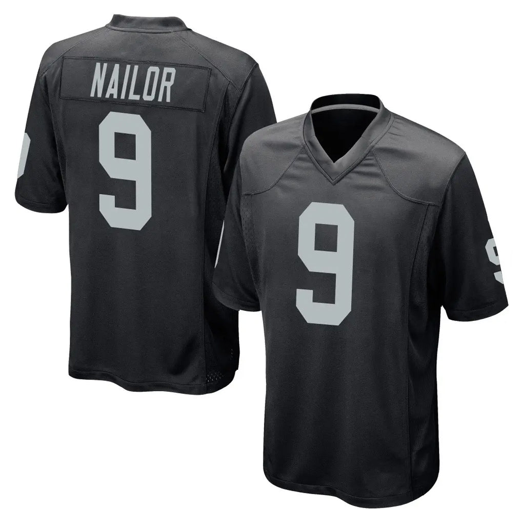 LV.Raiders #9 Jalen Nailor Player Black Home Game Odoa Stitched Jerseys