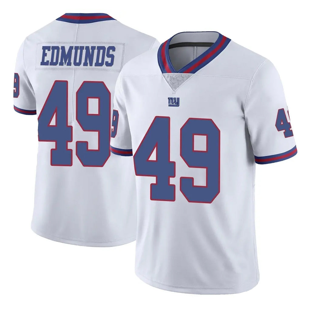 NY.Giants #49 Tremaine Edmunds Player White Color Rush Home Game Odoa Stitched Jerseys