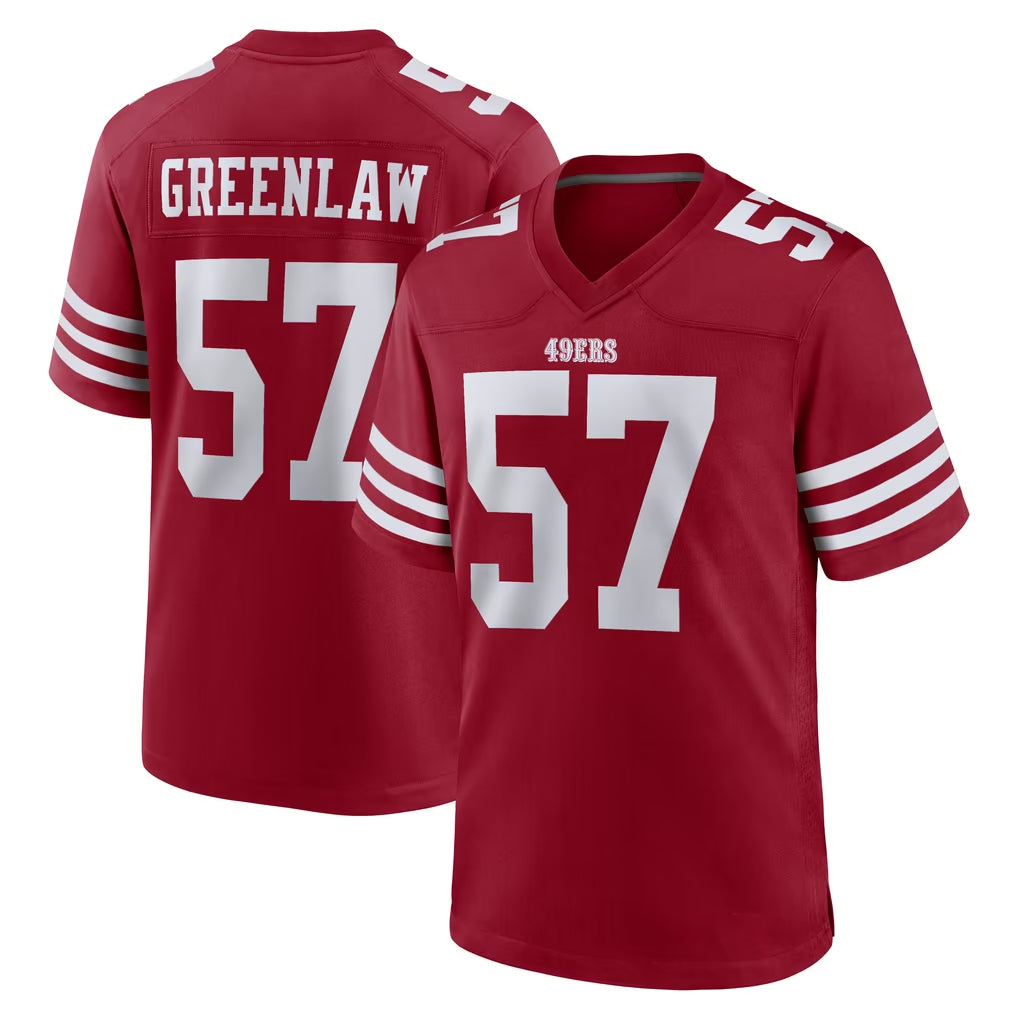 SF.49ers #57 Dre Greenlaw Player Red Game Home Odoa Stitched Jerseys