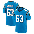 C.Panthers #63 Rasheed Walker Player Blue Home Game Odoa Stitched Jerseys