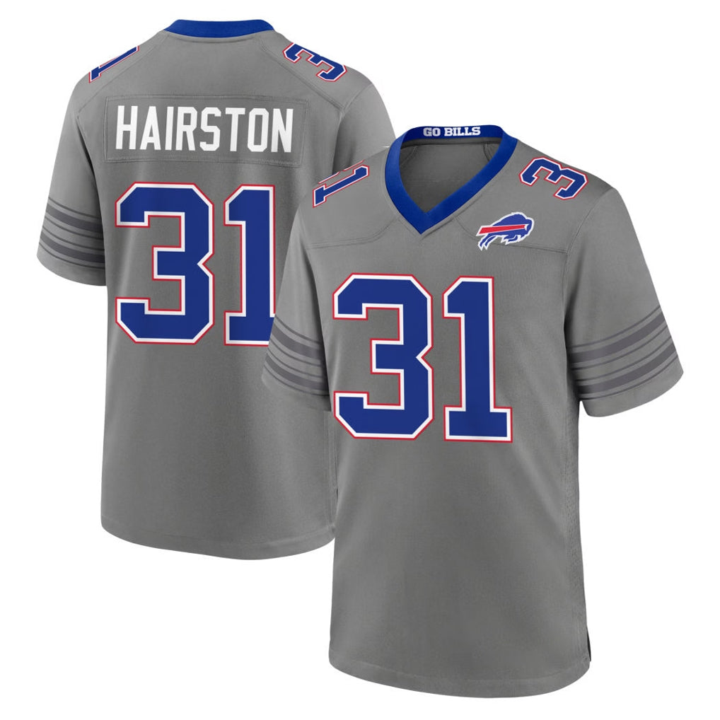 B.Bills #31 Maxwell Hairston Player Gray Nickel City Home Game Odoa Stitched Jerseys