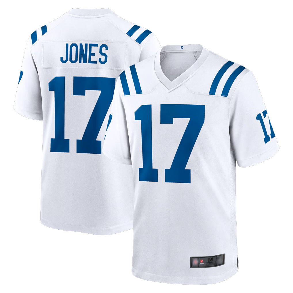IN.Colts #17 Daniel Jones Player White Home Game Odoa Stitched Jerseys