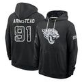 J.Jaguars #91 Arik Armstead Player 2026 Black Logo Pullover Hoodies Limited Game Odoa Stitched Jerseys