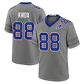 B.Bills #88 Dawson Knox Player Gray Nickel City Home Game Odoa Stitched Jerseys
