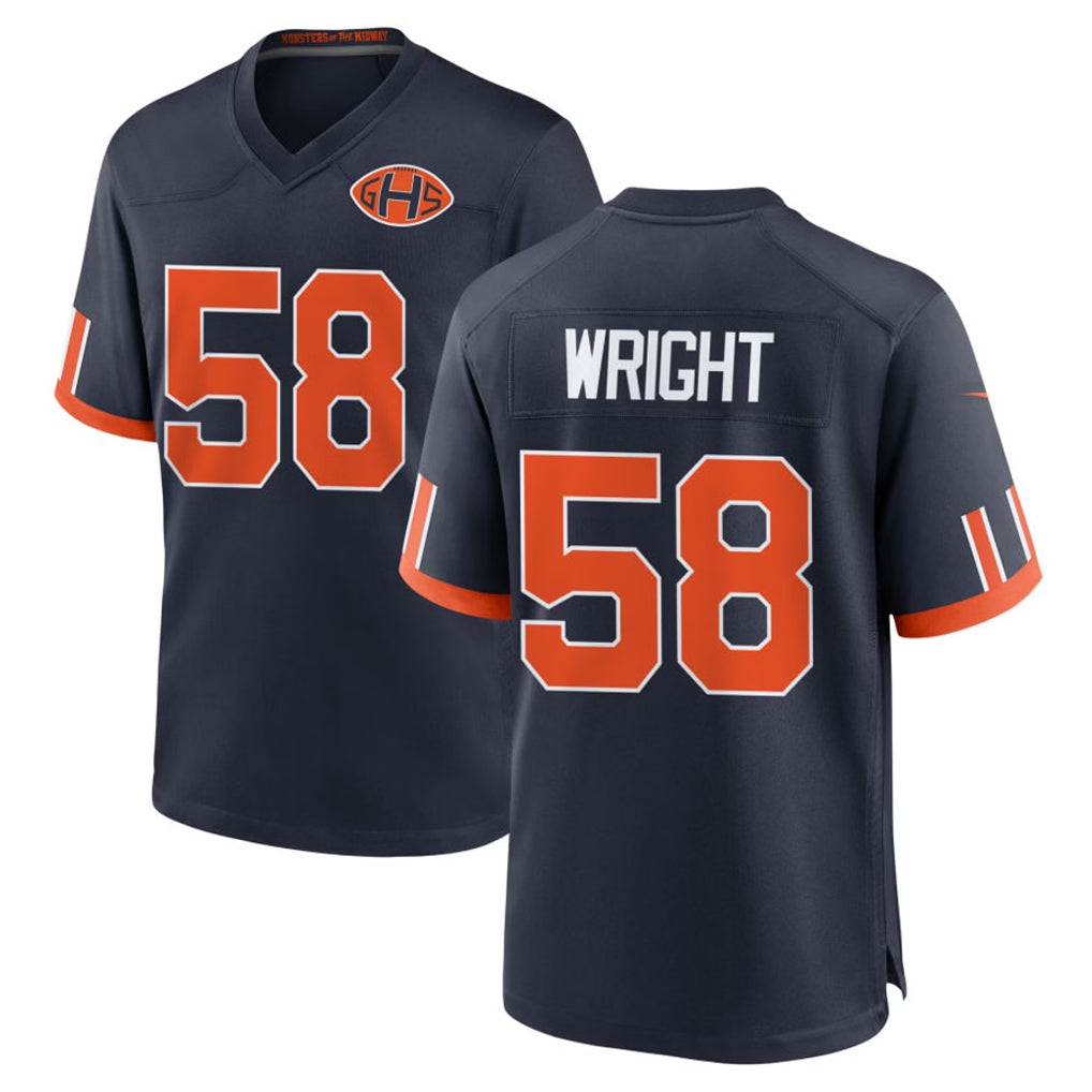 C.Bears #58 Darnell Wright Player Navy 2026 Rivalries Collection Home Game Odoa Stitched Jerseys