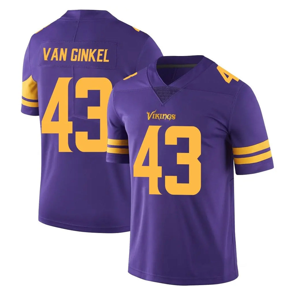 M.Vikings #43 Andrew Van Ginkel Player Purple Limited Color Rush Home Game Odoa Stitched Jerseys