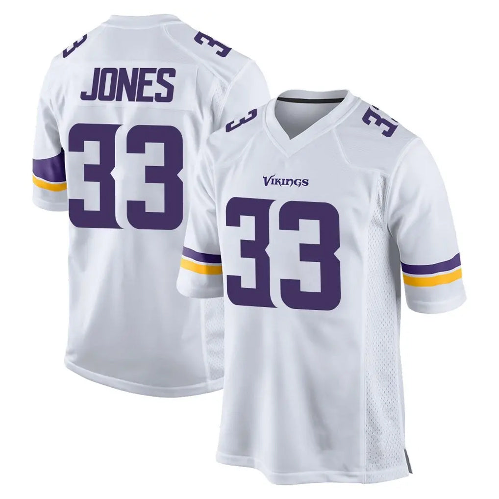 M.Vikings #33 Aaron Jones Sr. Player White Home Game Odoa Stitched Jerseys