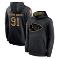 KC.Chiefs #91 Felix Anudike-Uzomah Player Black Salute to Service Hoodies Limited Game Stitched Jerseys