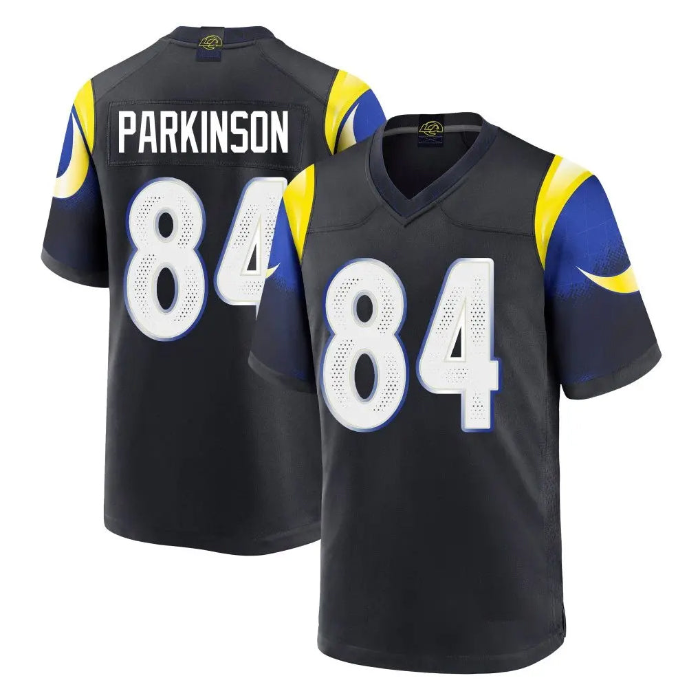 LA.Rams #84 Colby Parkinson Player Black Midnight Rivalries Collection Home Game Odoa Stitched Jerseys