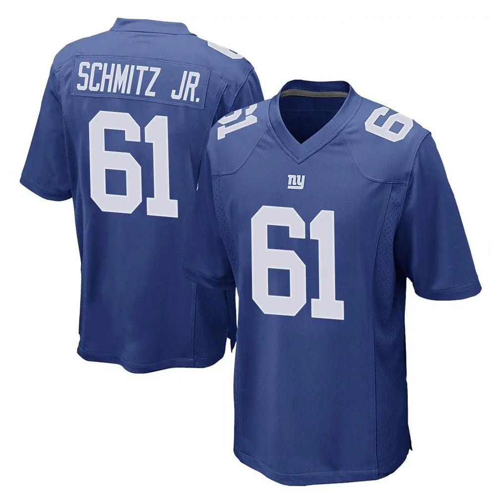 NY.Giants #61 John Michael Schmitz Jr. Player Royal Home Game Odoa Stitched Jerseys