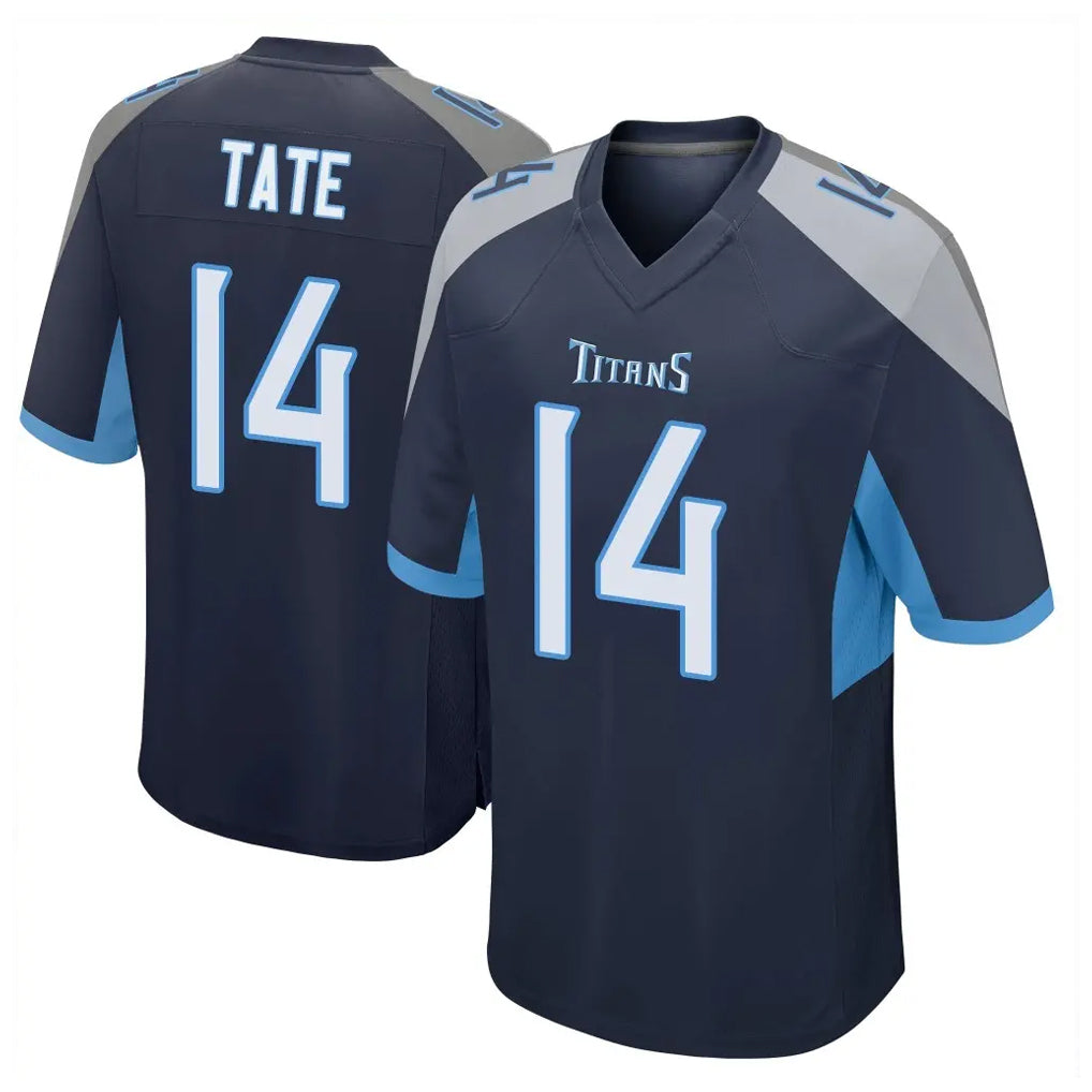 T.Titans #14 Carnell Tate Player Navy Home Game Odoa Stitched Jerseys
