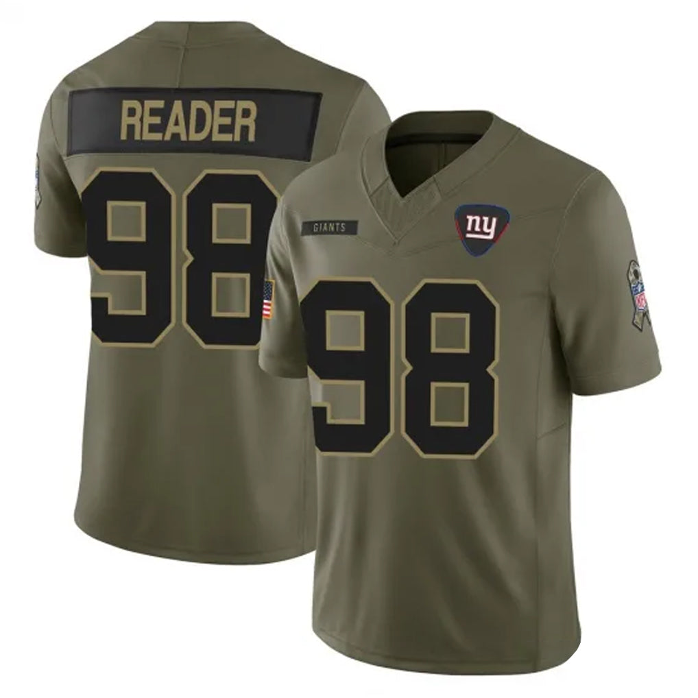 NY.Giants #98 DJ Reader Player Olive 2025 Salute To Service Limited Odoa Stitched Jerseys
