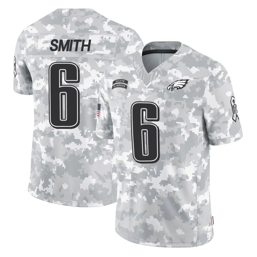 P.Eagles #6 DeVonta Smith Player Arctic Camo Salute to Service Limited Game Odoa Stitched Jerseys