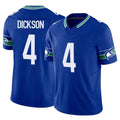 S.Seahawks #4 Michael Dickson Player Royal Limited Throwback Vapor F.U.S.E. Home Game Odoa Stitched Jerseys