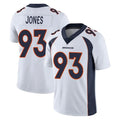D.Broncos #93 D.J. Jones Player White Vapor Untouchable Limited Home Game Odoa Stitched Jerseys