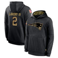 NE.Patriots #2 Harold Landry III Player Black Salute to Service Hoodies Limited Game Odoa Stitched Jerseys
