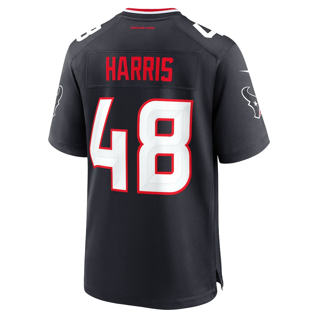 Odoa H.Texans #48 Christian Harris Navy Team Game Jersey