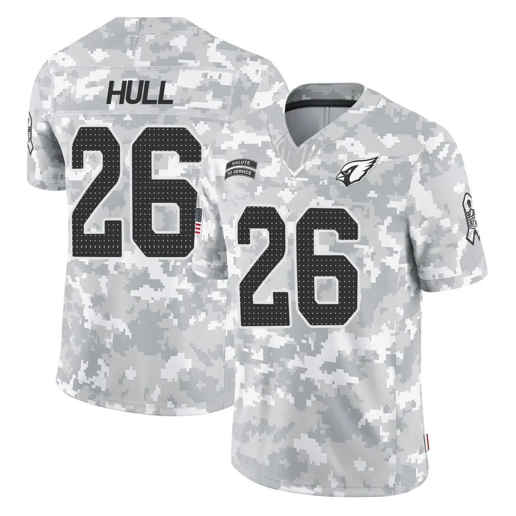 A.Cardinals #26 Evan Hull Player Arctic Camo Limited Salute To Service Home Game Odoa Stitched Jerseys