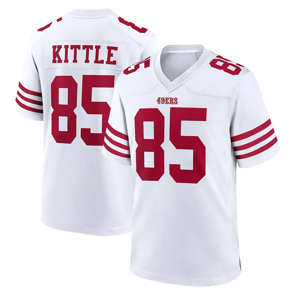 SF.49ers #85 George Kittle Player White Game Home Odoa Stitched Jerseys