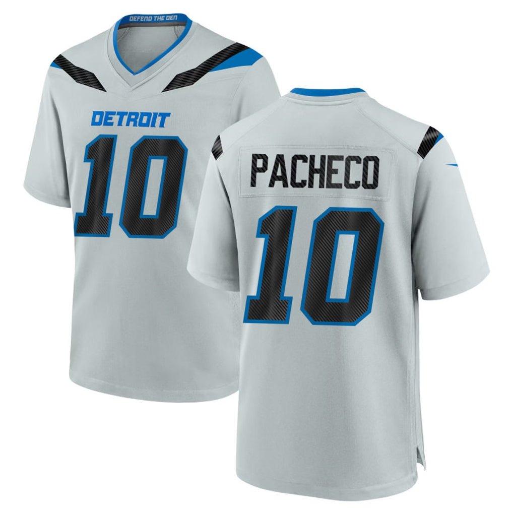 D.Lions #10 Isiah Pacheco Player Silver 2026 Rivalries Collection Home Game Odoa Stitched Jerseys