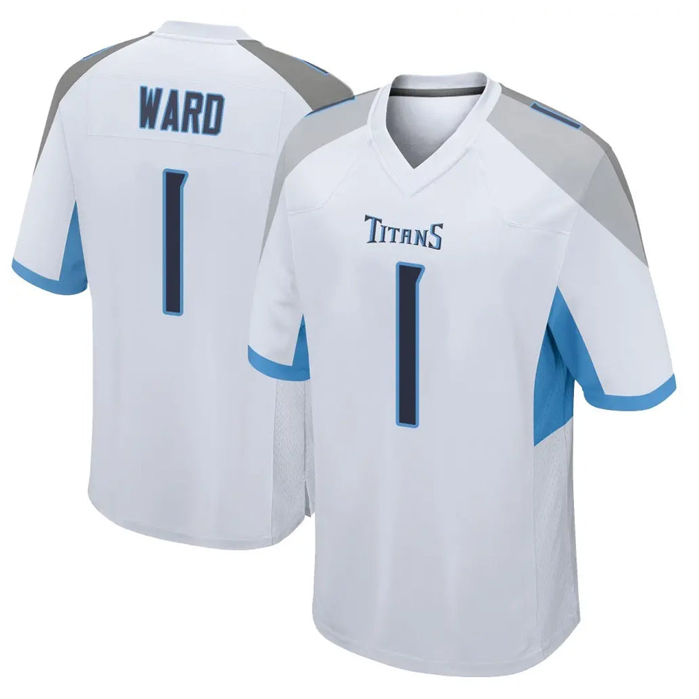 T.Titans #1 Cam Ward Player White Home Game Odoa Stitched Jerseys