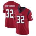 H.Texans #32 David Montgomery Player Red Limited Vapor Untouchable Home Game Odoa Stitched Jerseys