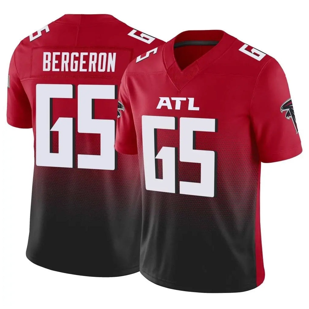 A.Falcons #65 Matthew Bergeron Player Red Vapor F.U.S.E. Limited Home Game Odoa Stitched Jerseys